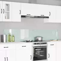 Virtuvės atbraila 2 pcs Balta 110 x 40 cm grūdintas stiklas