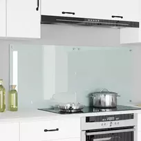 Virtuvės atbraila 2 pcs Balta 70 x 60 cm grūdintas stiklas