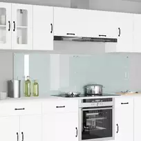 Virtuvės atbraila 2 pcs Balta 100 x 60 cm grūdintas stiklas