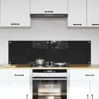 Virtuvės atbraila 2 pcs Juoda 70 x 40 cm grūdintas stiklas