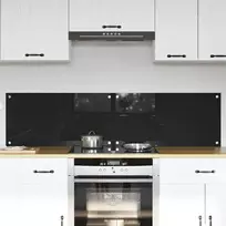 Virtuvės atbraila 2 pcs Juoda 80 x 40 cm grūdintas stiklas