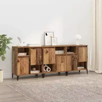 Šoninės lentynos 3 pcs Senovinis medis 60 x 35 x 70 cm