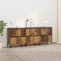 Šoninės lentynos 3 pcs Senovinis medis 60 x 35 x 70 cm