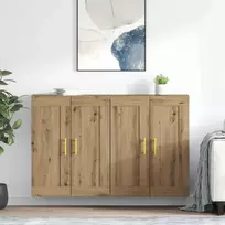 Prikabinama spinta 2 pcs Amatininkų ąžuolas 69,5 x 34 x 90 cm