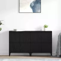 Šoninės lentynos 2 pcs Juodas ąžuolas 60 x 35 x 70 cm