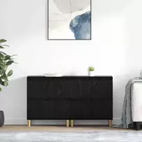 Šoninės lentynos 2 pcs Juodas ąžuolas 60 x 35 x 70 cm