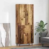 Aukštas spintelė 2 pcs Senovinis medis Apdirbta mediena