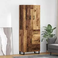 Aukštas spintelė 2 pcs Senovinis medis 69,5 x 34 x 180 cm