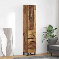 Aukštas spintelė su stalčių Senovinis medis 34,5 x 34 x 180 cm