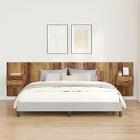 Galvos aukštas su spinta 3 pcs Senovinis medis Apdirbta mediena