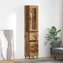 Aukštas spintelė su stalčių Senovinis medis 34,5 x 34 x 180 cm