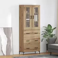 Aukštas spintelė 2 pcs Amatininkų ąžuolas 69,5 x 34 x 180 cm