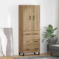 Aukštas spintelė 2 pcs Amatininkų ąžuolas 69,5 x 34 x 180 cm