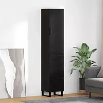 Aukštas spintelė su stalčių Juodas ąžuolas 34,5 x 34 x 180 cm