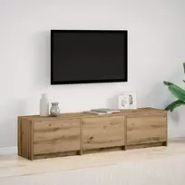 TV spintelė su LED su stalčių Meistrų ąžuolas 165 x 34 x 40 cm