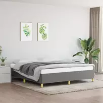 Lovos rėmas be čiužinio, tamsiai pilkas, 160x200cm, audinys