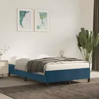 Lovos rėmas be čiužinio tamsiai mėlynas 120x200 cm aksomas