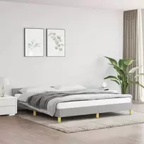 Lovos rėmas be čiužinio, šviesiai pilkas, 160x200cm, audinys