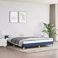 Lovos rėmas su galvūgaliu be čiužinio mėlynas 180x200cm audinys