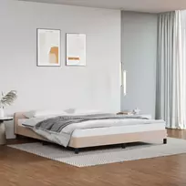 Lovos rėmas su galvūgaliu be čiužinio, kapučino, 180x200cm