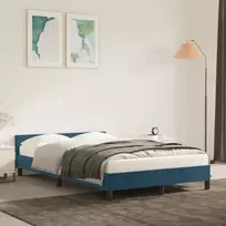 Lovos rėmas be čiužinio tamsiai mėlynas 120x200 cm aksomas