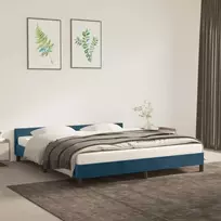 Lovos rėmas be čiužinio tamsiai mėlynas 160x200 cm aksomas