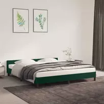 Lovos rėmas be čiužinio tamsiai žalias 160x200 cm aksomas