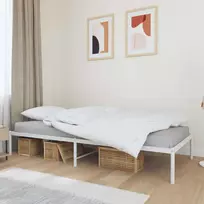 Metalinis lovos rėmas, baltos spalvos, 90x200cm