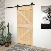Duris NARVIK Natūrali 90 x 210 cm Kietos pušies medžio durys