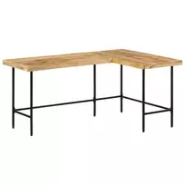 Rašomasis stalas 165x110x77 cm medžio masyvo mango ir geležies