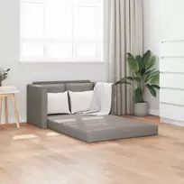 Grindų sofa-lova, 2-1, taupe spalvos, 112x174x55cm, audinys