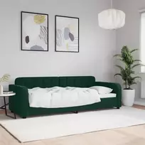 Sofa, tamsiai žalios spalvos, 80x200cm, aksomas