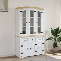 Komoda Corona, balta, 112x43x196cm, meksikietiška pušis