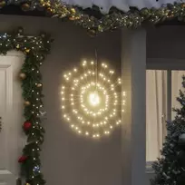 Kalėdiniai šviestuvai fejerverkai, 4vnt., šilti balti, 140 LED