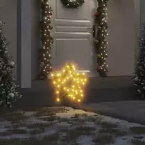 Kalėdinės dekoracijos žvaigždės su smaigais, 3vnt., 50LED, 29cm