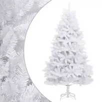 Dirbtinė eglutė su šarnyrinėmis šakomis/stovu, balta, 210cm