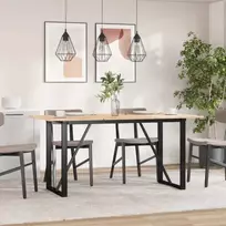 Valgomojo stalo kojos, 140x60x73cm, plieninis, O formos rėmas