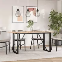 Valgomojo stalo kojos, 120x60x73cm, plieninis, O formos rėmas
