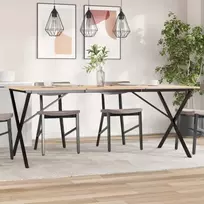 Valgomojo stalo kojos, 160x80x73cm, plieninis, X formos rėmas
