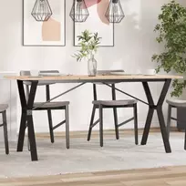 Valgomojo stalo kojos, 140x60x73cm, plieninis, Y formos rėmas