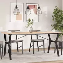 Valgomojo stalo kojos, 160x80x73cm, plieninis, Y formos rėmas