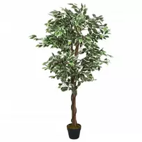 Dirbtinis fikusas, žalios spalvos, 80 cm, 378 lapai