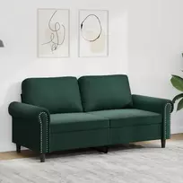 Dvivietė sofa, tamsiai žalios spalvos, 140cm, aksomas