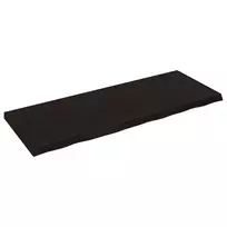 Sieninė lentyna, tamsiai ruda, 160x60x(2-6) cm, ąžuolo masyvas
