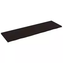 Sieninė lentyna, tamsiai ruda, 200x60x(2-4) cm, ąžuolo masyvas