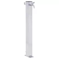 Vandens kolonėlė sodui, 60cm, nerūdijantis plienas, kvadratinė
