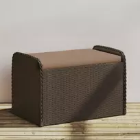 Suoliukas-daiktadėžė, rudas, 80x51x52cm, poliratanas