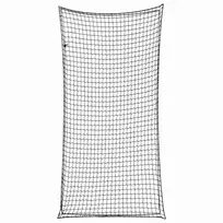 Priekabos tinklas su elastine virve, juodas, 6x3m, PP