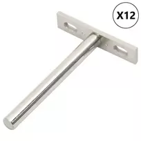 Plūduriuojančių lentynų laikikliai, 12 vnt., Ø10x100 mm, plieno