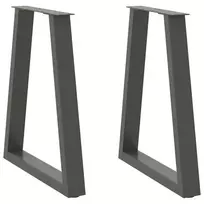 Valgomojo stalo kojos, V formos, 2 vnt., antracito spalvos, 50x(72-73,3) cm, plienas